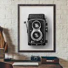 Rolleiflex постер для старой камеры черно-белый винтажный принт для камеры хипстерский подарок для фотографии настенная живопись холст Ретро Декор