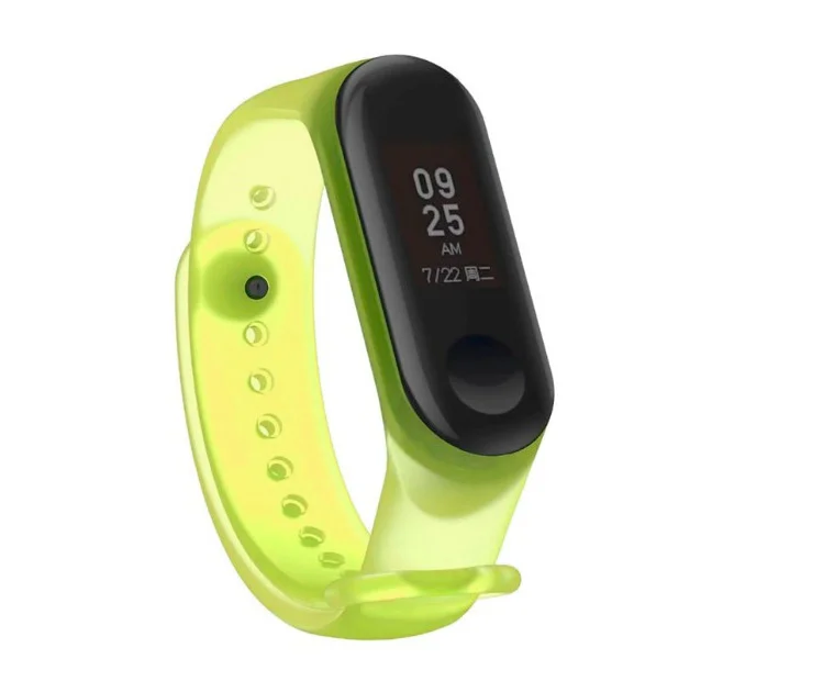 Ремешок для Mi Band 3/4 transparent silicone loop желтый|Ремешки часов| |