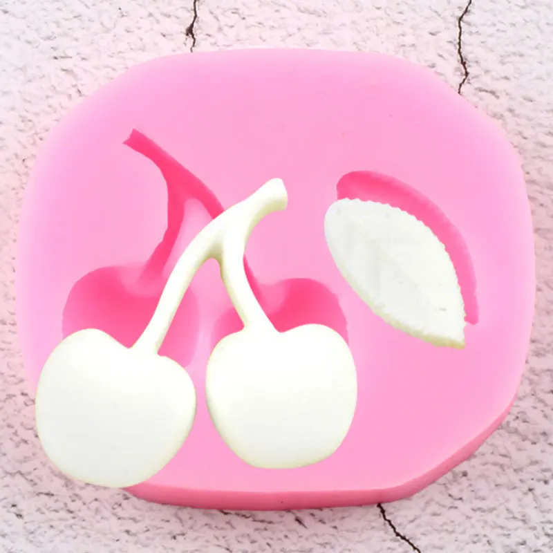 Вишневые силиконовые формы листья кекс Топпер инструменты для украшения тортов