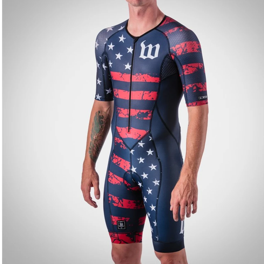 Оранжевый Wattieink открытый Трикотажный костюм для триатлона skinsuit Велоспорт мужской Велосипедный Спорт ciclismo Боди Набор всплеск Одежда MTB кожи костюм - Цвет: Оранжевый