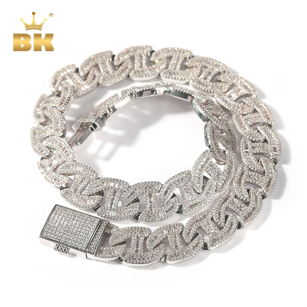 The BLING KING 17MM Heavy Miami Cuban Necklaces For Men Iced Out  Baguette CZ Luxury Fashion Hiphop Jewelry Dropshipping