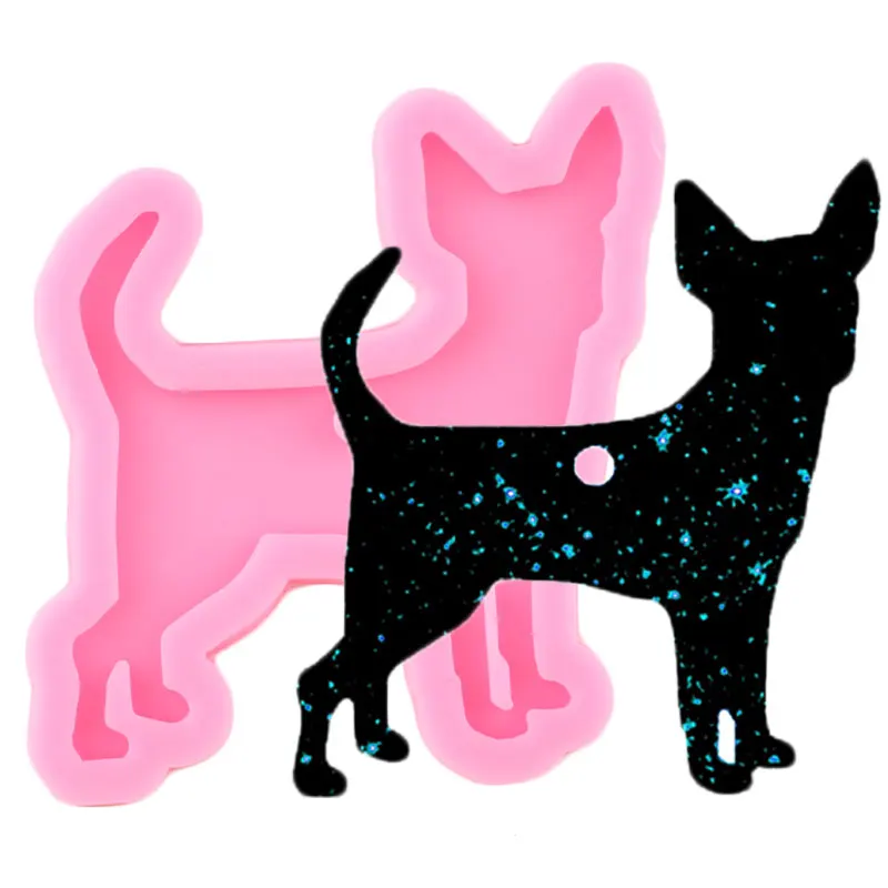 Форма для брелока в виде единорога слона носорога козы кошки собаки лошади