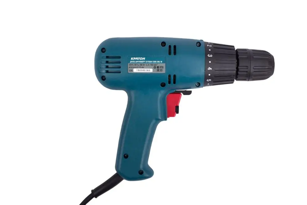 Дрель шуруповерт сетевая КРАТОН ESDD 280/16 HOBBY|kraton|reversiblereverse box |