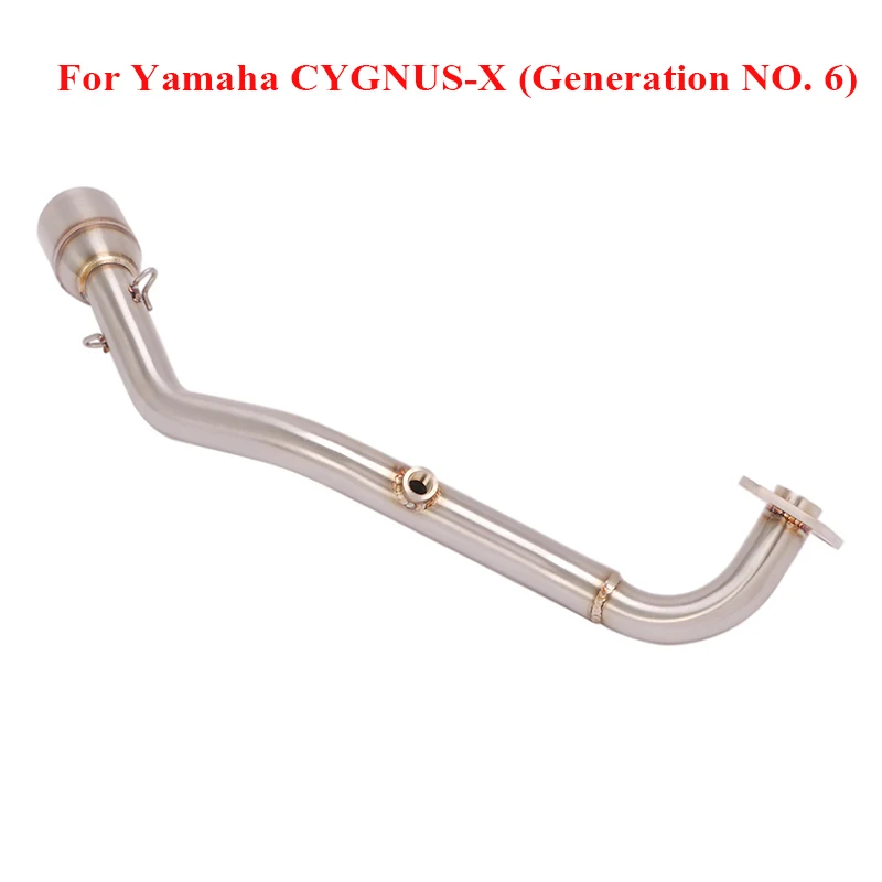 Motorcycle Exhaust Header Pipe Connection Link Tube Connect Pipe for Yamaha CYGNUS-X Generation 6