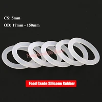 cs 5mm food grade silicone rubber o ring od 17mm 150mm white vmq sealing washer o ring gaskets waterproof and insulated