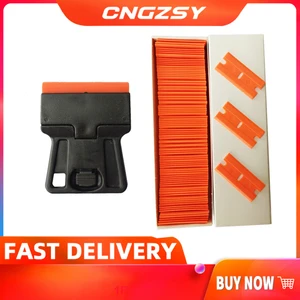 Скребок для бритвы, скребок с пластиковым лезвием, оттенки для окон, ручные инструменты, виниловая пленка для автомобильных наклеек, ледяной клей, для печи, керамическое приспособление E19 + E14