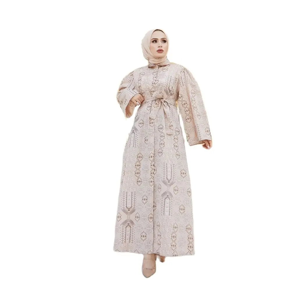 Dress Hijab Flower Pattern Trend Fashion Fast Delivery abaya muslim dress women kaftan open abaya long dress african dresses for
