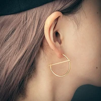 geometric round earrings for women new simple exquisite metal dangle drop earrings 2021 trendy earings jewelry accessories