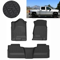 artudatech floor mats liners tpe fit for 2014 19 chevy silverado crew cab all weather