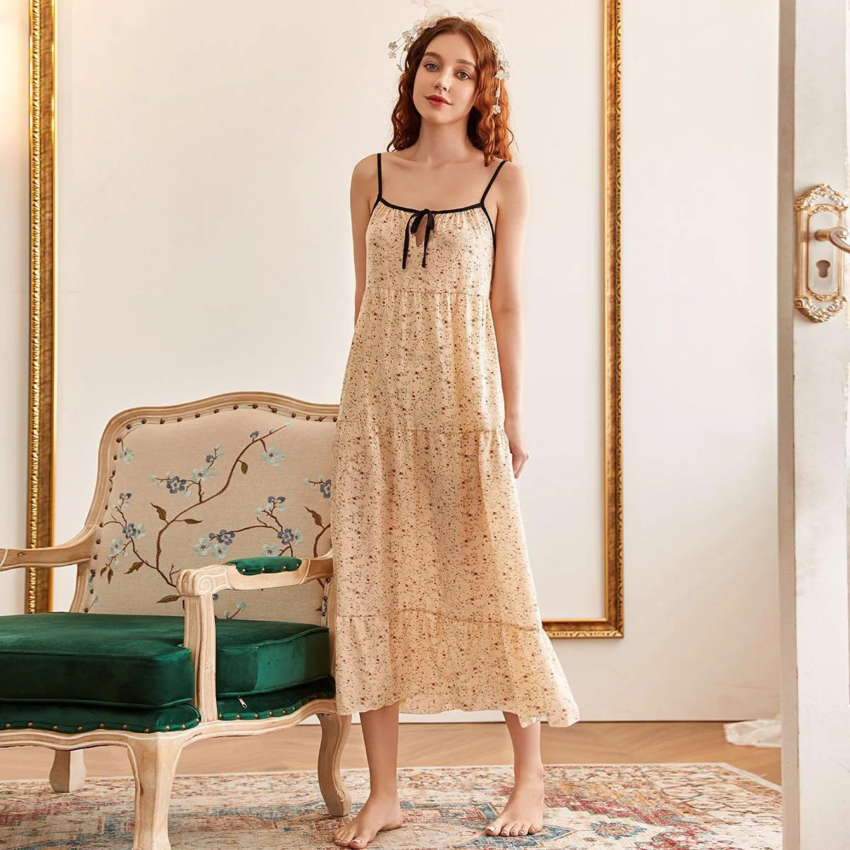 

new 2021 Fashion High Quality Women's Dress Summer Home suit for women Long Woman Dress Very Soft Smooth Plus Size