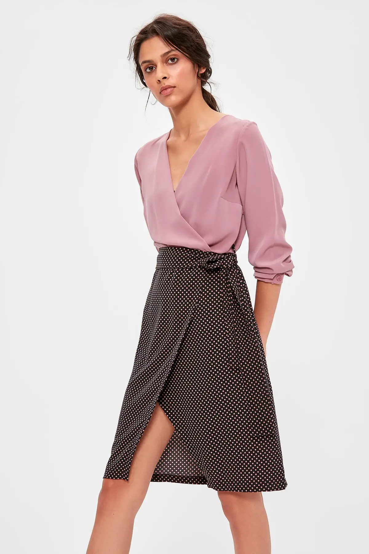 Trendyol платье в горошек TWOAW20EL1489|Женские платья| |