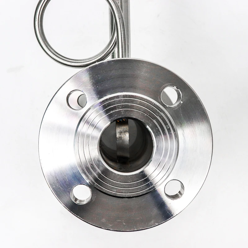 Фланцевый вихревой расходомер воздушный паровой с компенсацией температуры и