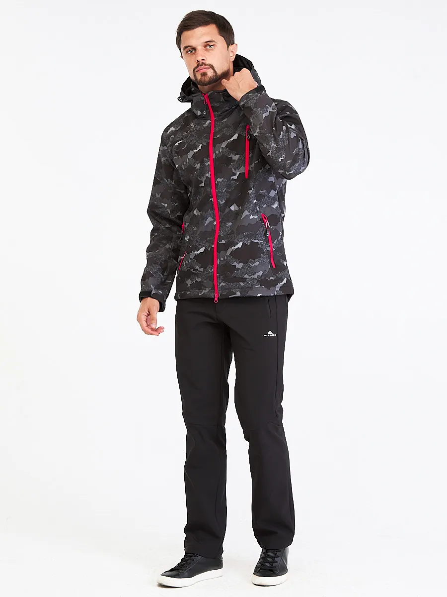 Костюм мужской softshell темно-серого цвета 01941-1TС | Спорт и развлечения