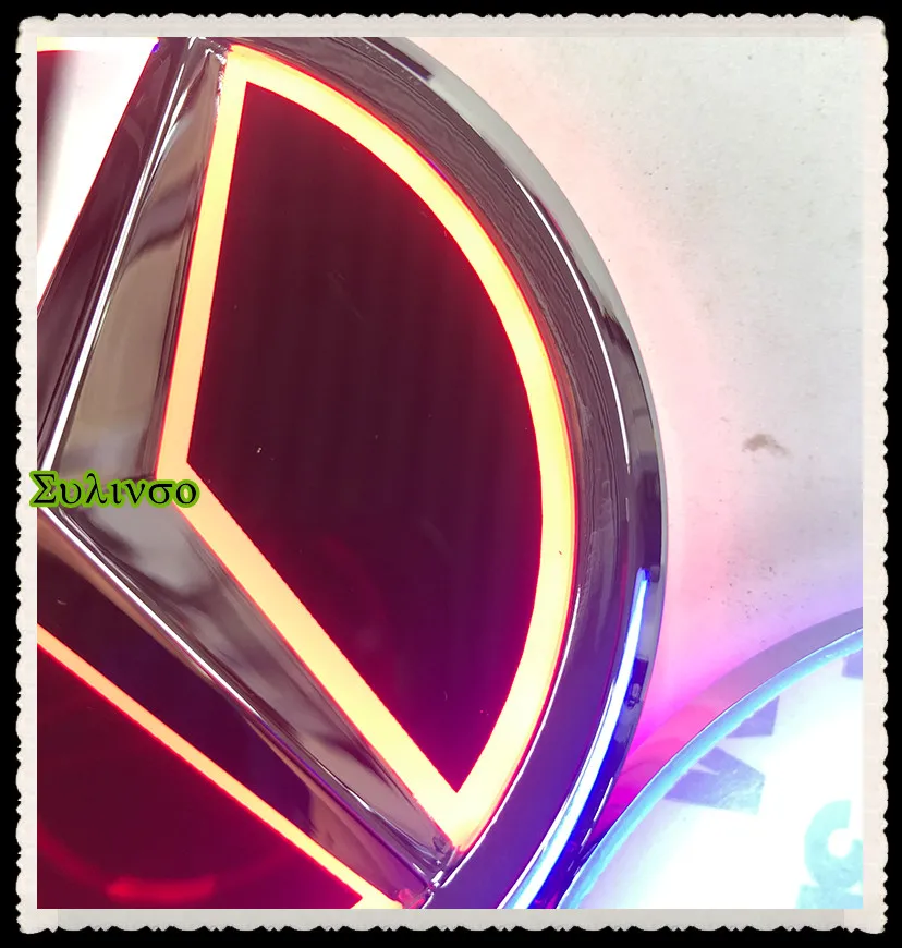 5D Автомобильная задняя этикетка звездная эмблема светодиодный логотип с