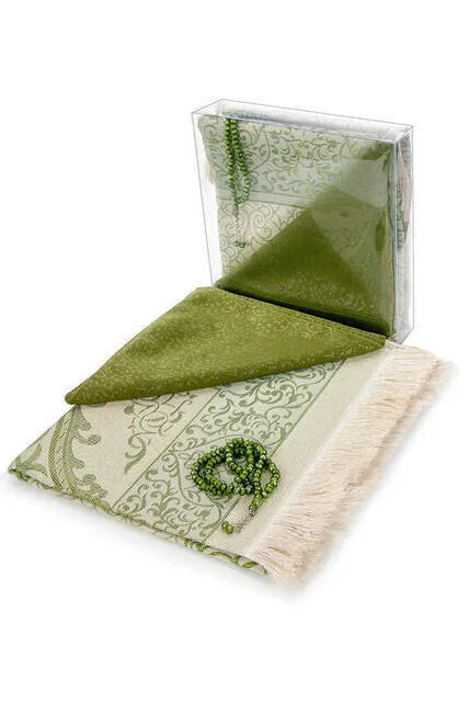 

Prayer Rug Boxed Muslim Gift Set Rosary Tasbih Hijab Scarf Woman Headcover Ramadan Gifts for Muslims Prayer Mat Ramadan Mubarek