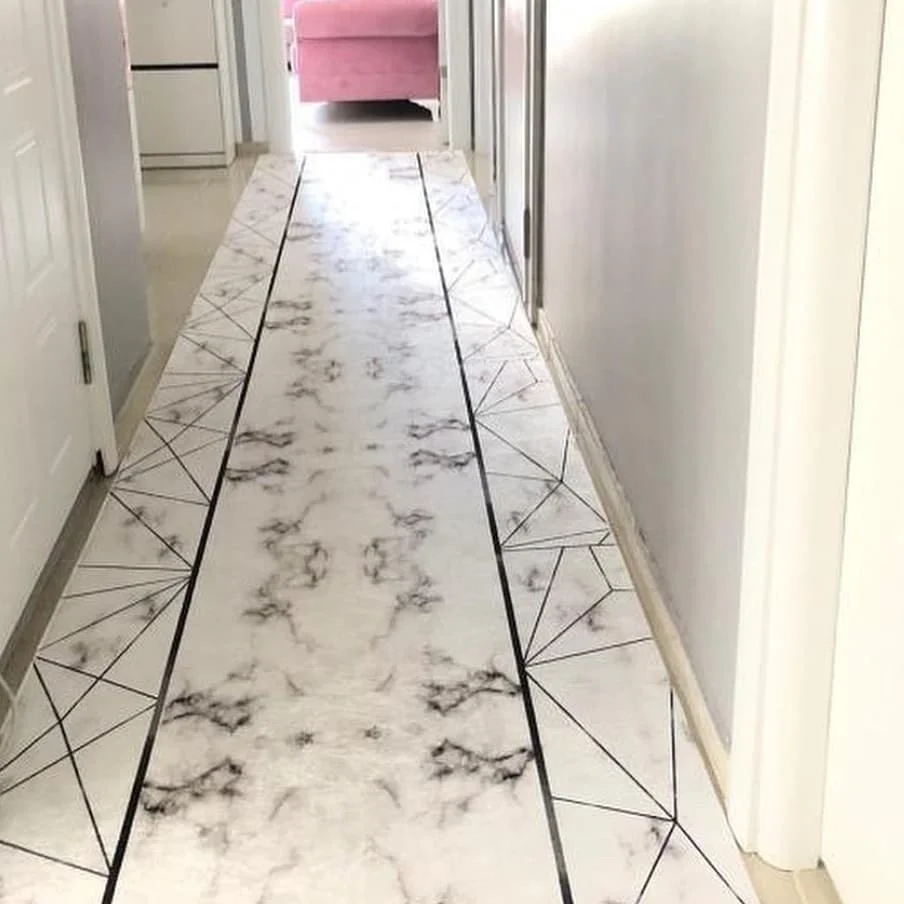 Моющийся ковер удобный нескользящий тонкий с основанием для прихожей и гостиной