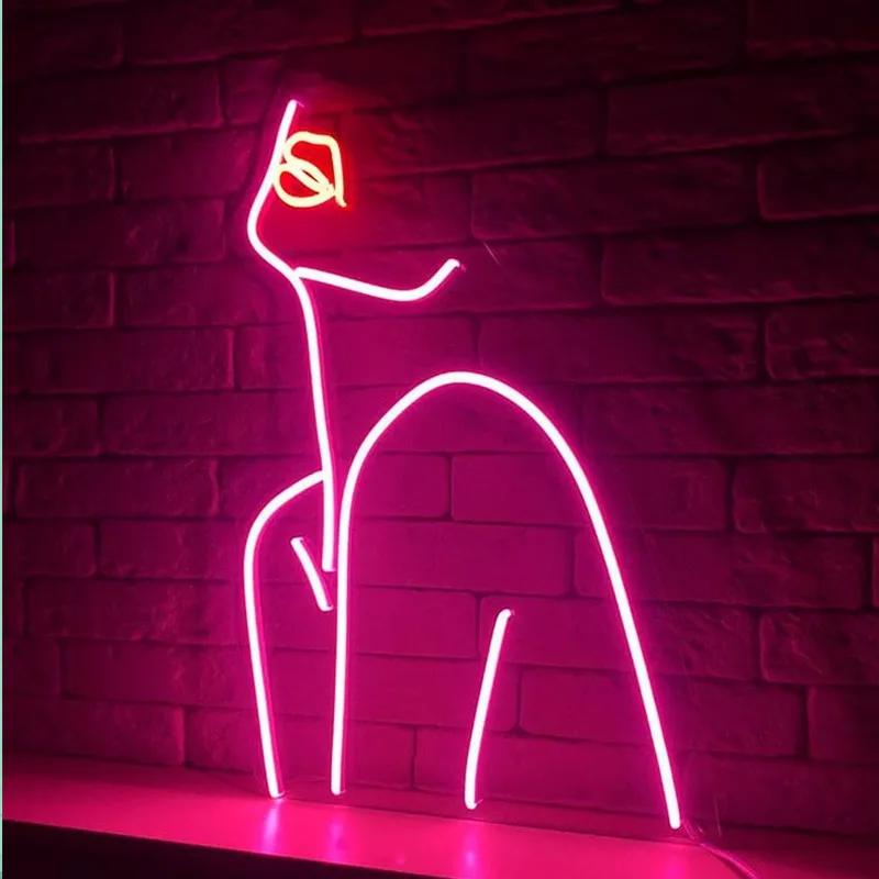 Custom Neon Sign Sexy Lady LED Neon Sign Female Led Neon Light Pub Store Decor Home Room Wall Decor Beauty Bar Party Decoration