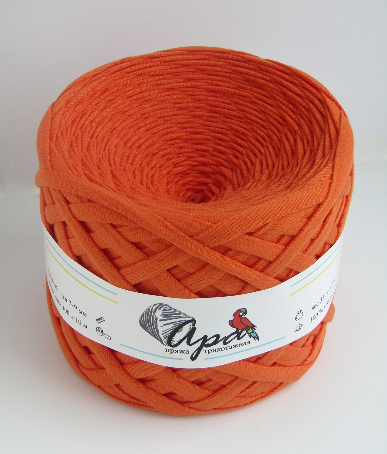 Трикотажная пряжа Ара цвет Оранжевый ribbon knitting yarn | Дом и сад
