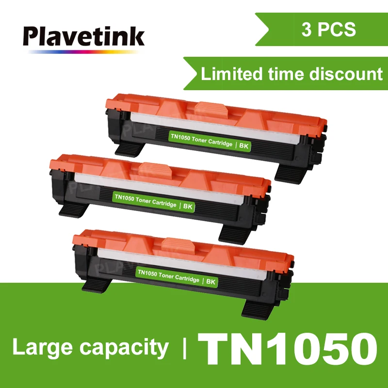 

Plavetink TN1050 Black Toner Cartridge Compatible For Brother HL 1110 1111 1112 1210 MFC 1810 1815 1816 Printers No Chip