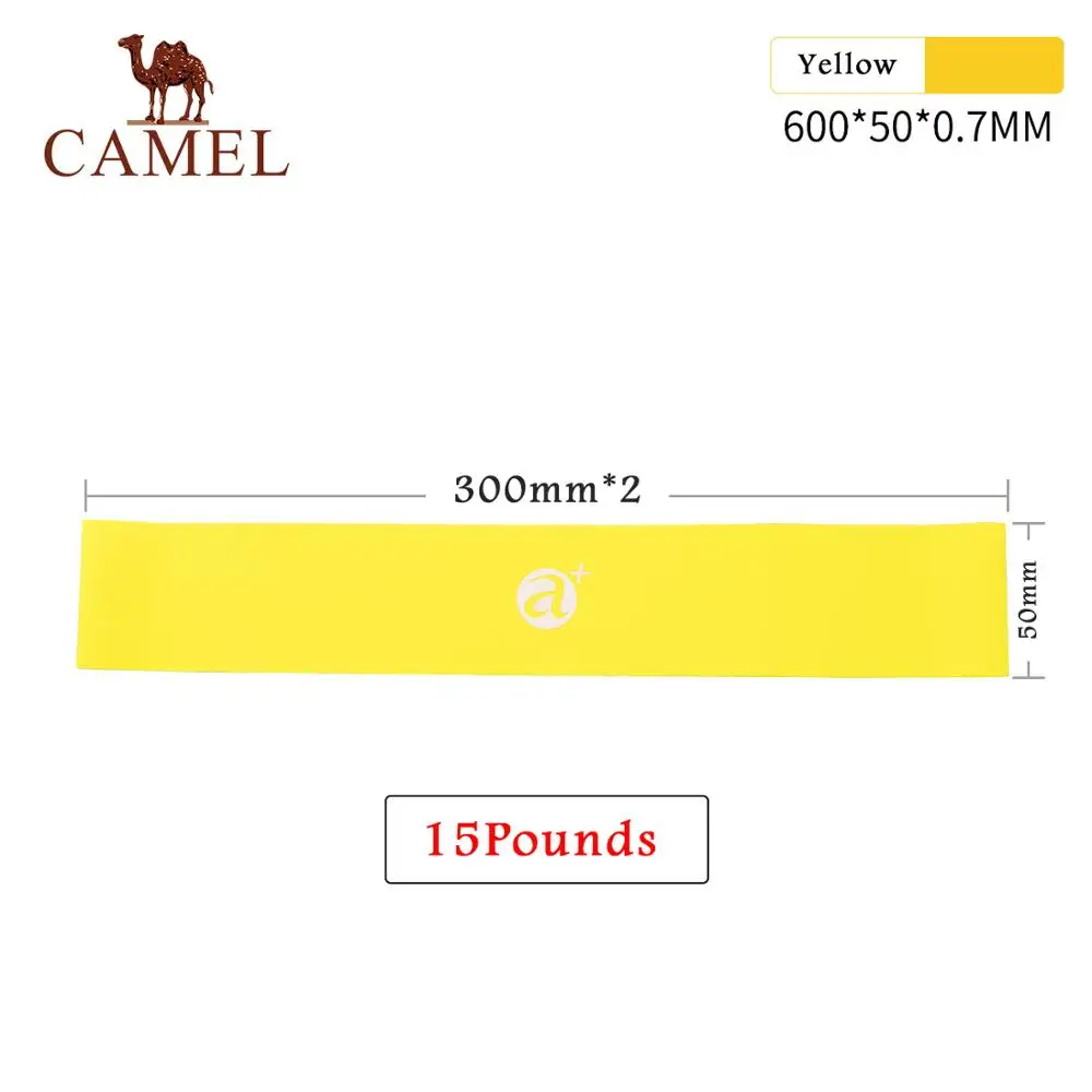 CAMEL/5/10/15/60 фунтов Фитнес Эспандер для физических упражнений учебного оборудования из эластичной резины тренировки Эспандер для йоги Pilatis Спорт - Цвет: Yellow
