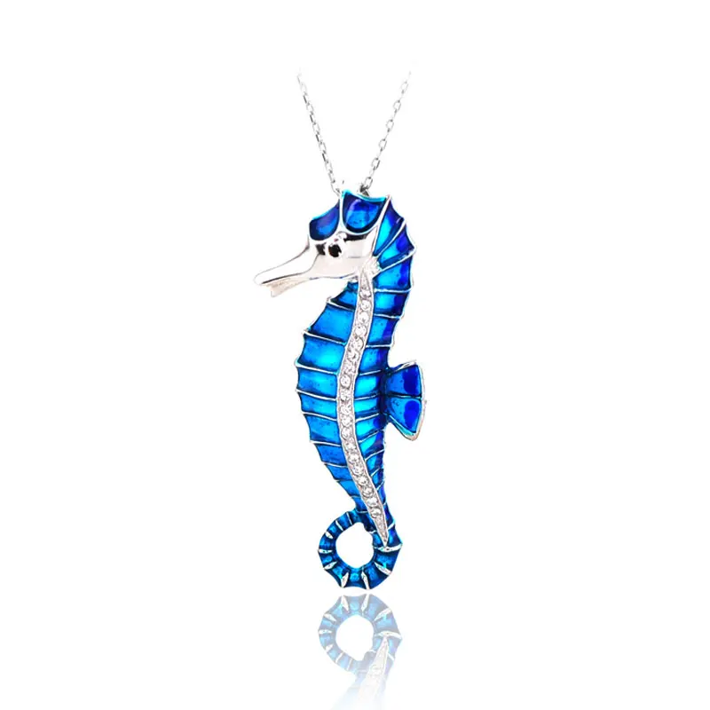 

Seahorse Necklace 925 Sterling Silver Sea Animal Ocean Charm Bridesmade Nautical Gift