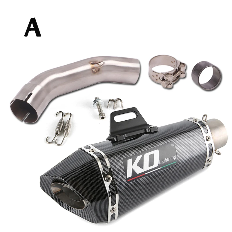 Motorcycle 51mm Exhaust Tips Silencer Mid Link Pipe Modified Slip On For Duke 125 250 390 RC390 2021 /125 250 390 ADV 2020 2021 enlarge