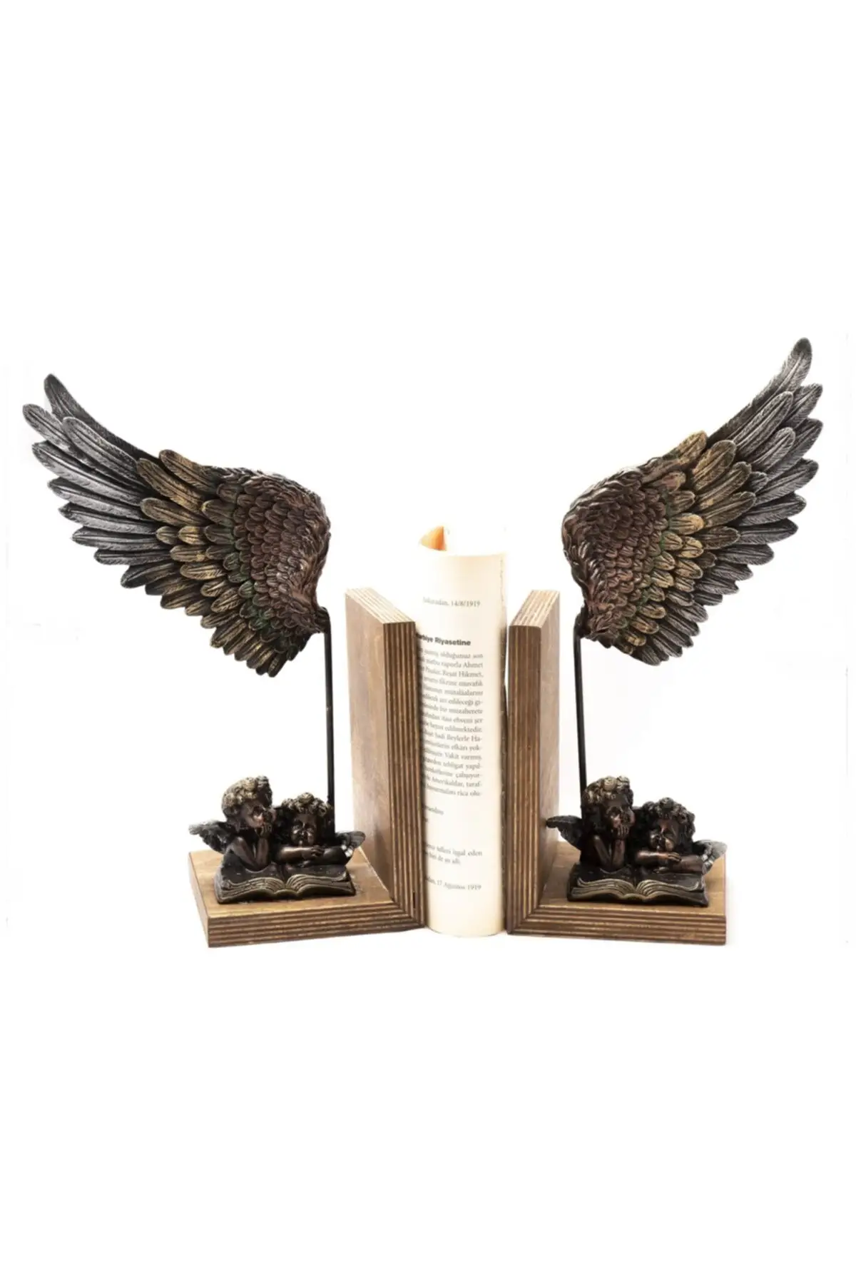 

Home Office Concept Decor Modern Accessory Decorative Special Design Angel Wing Bookshelf Figured Trinket