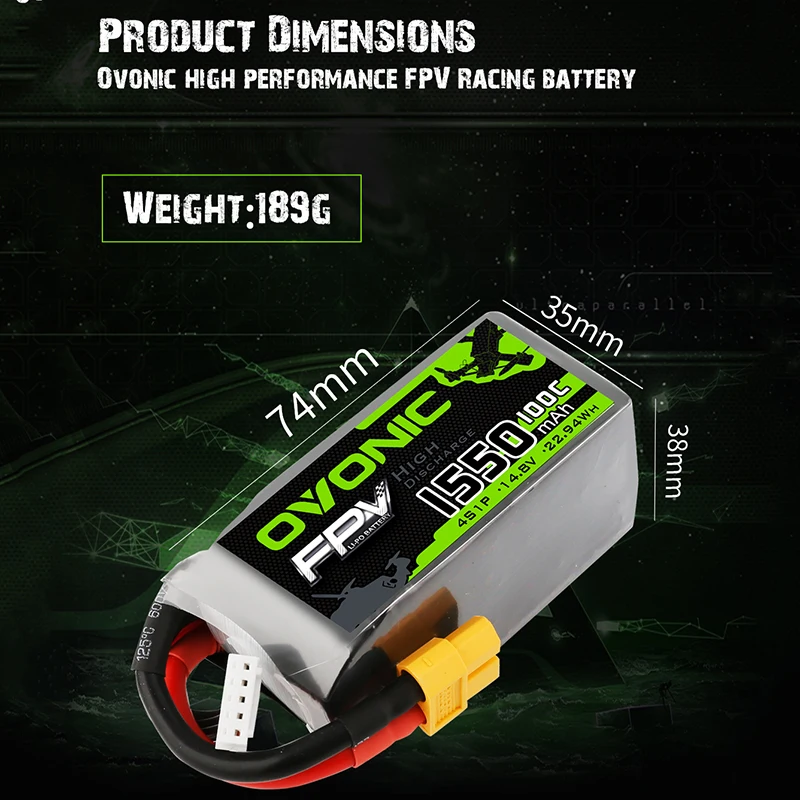 ovonic 148 v lipo батарея 1550 мач 4s lipo батарея 148 v lipo
