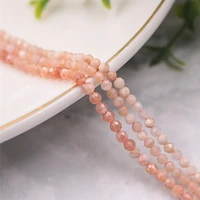 natural gemstone sunstone loose beads strand faceted round 3mm aa grade quality for jewelry craft making bracelet necklace