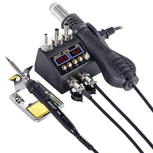 JCD 750W Soldering Station 8898 LCD Digital BGA SMD Welding Rework Station For Cell-phone Hot Air Gun Solder Iron Repair Tools