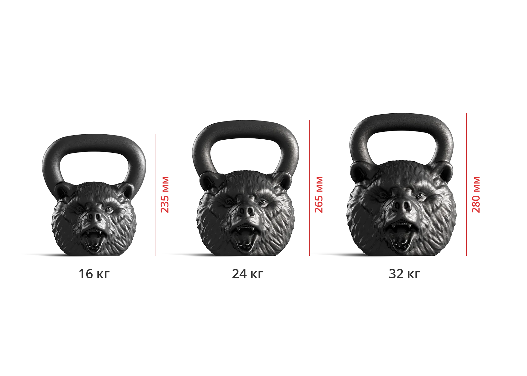 Дизайнерская гиря &quotМедведь&quot 16кг арт.004