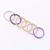 rainbow split o rings heavy duty flat key ring strong double loop keychain connector rings for lanyard key fob bags 30mm15pcs