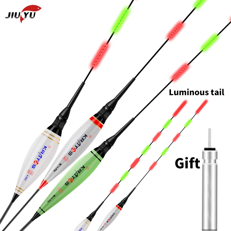 

2pcs/set Fishing Float LED Electric Float Light + Battery Deep Water Float Fishing Tackle Bobber Fishing Gear With electrons