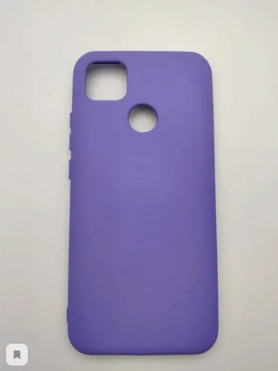 Силиконовый чехол для Redmi 9C черничный с бахрамой и Soft touch покрытием | Мобильные