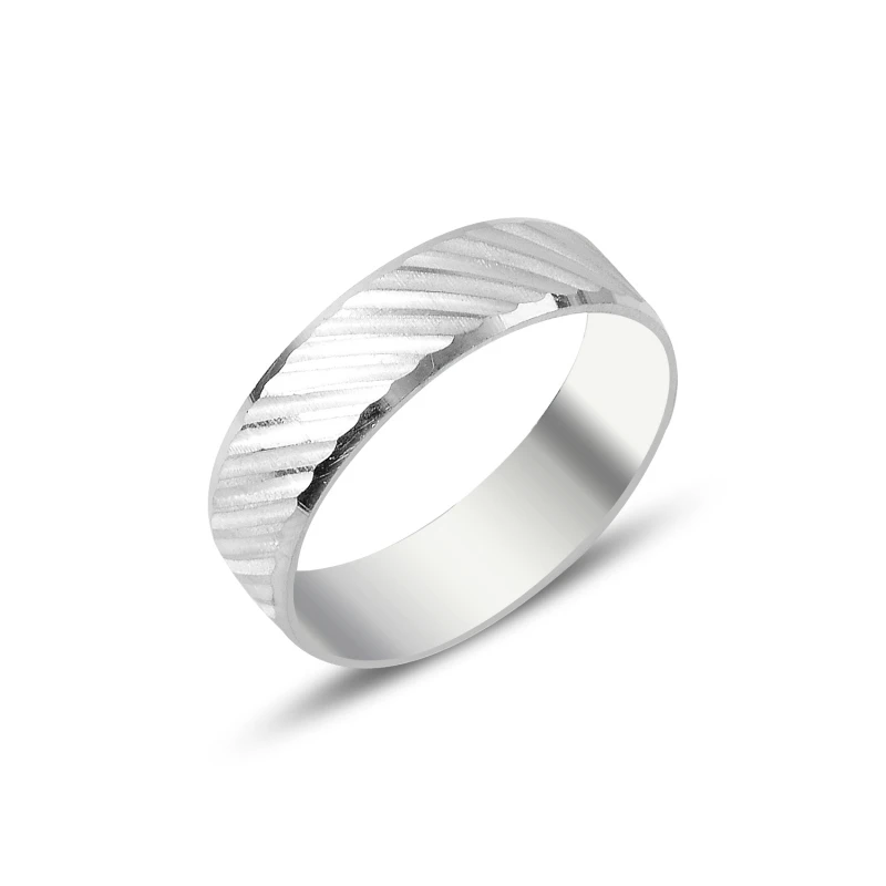 

Silver 925 Sterling Pattern Wedding Ring