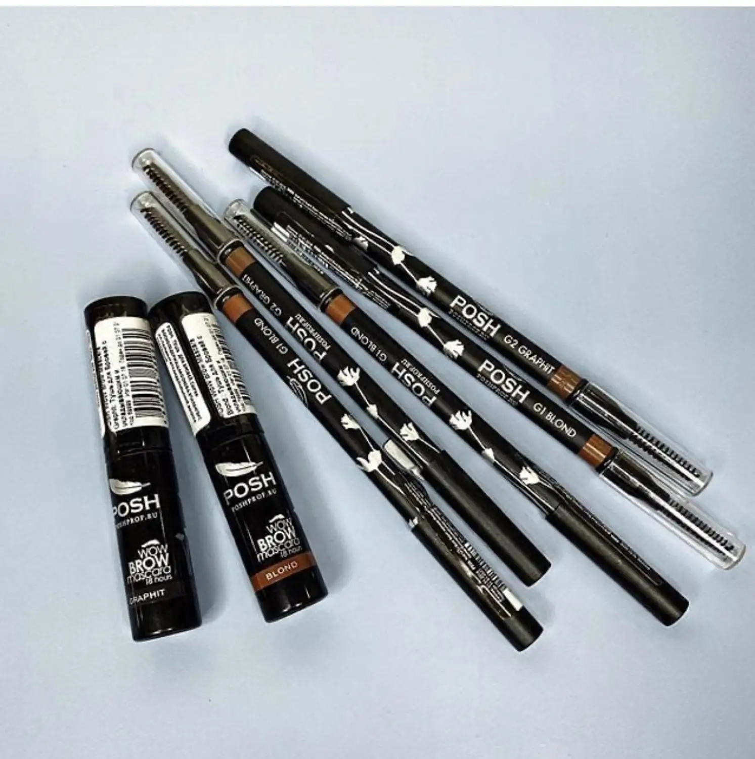 Карандаш-Микроблейдинг для Бровей POSH Водостойкий Гелевый WoW Gel G2 Graphit карандаш