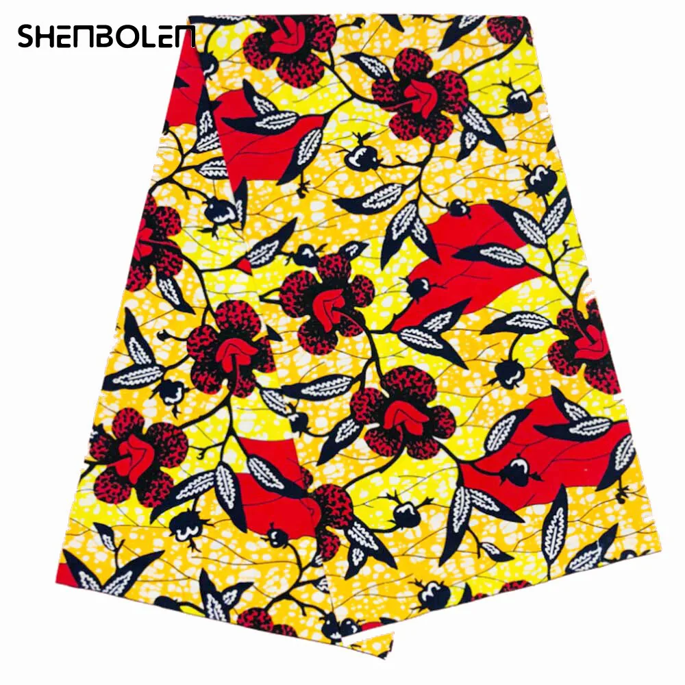 

African Wax Fabric Veritable Real Wax Prints Cloth Comfortable Ghana Style Wax Fabric for sewing