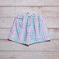 1 8t toddler baby boy girl kids shorts bottoms summer new cartoon colorful lattice print swimming panties beach holiday shorts