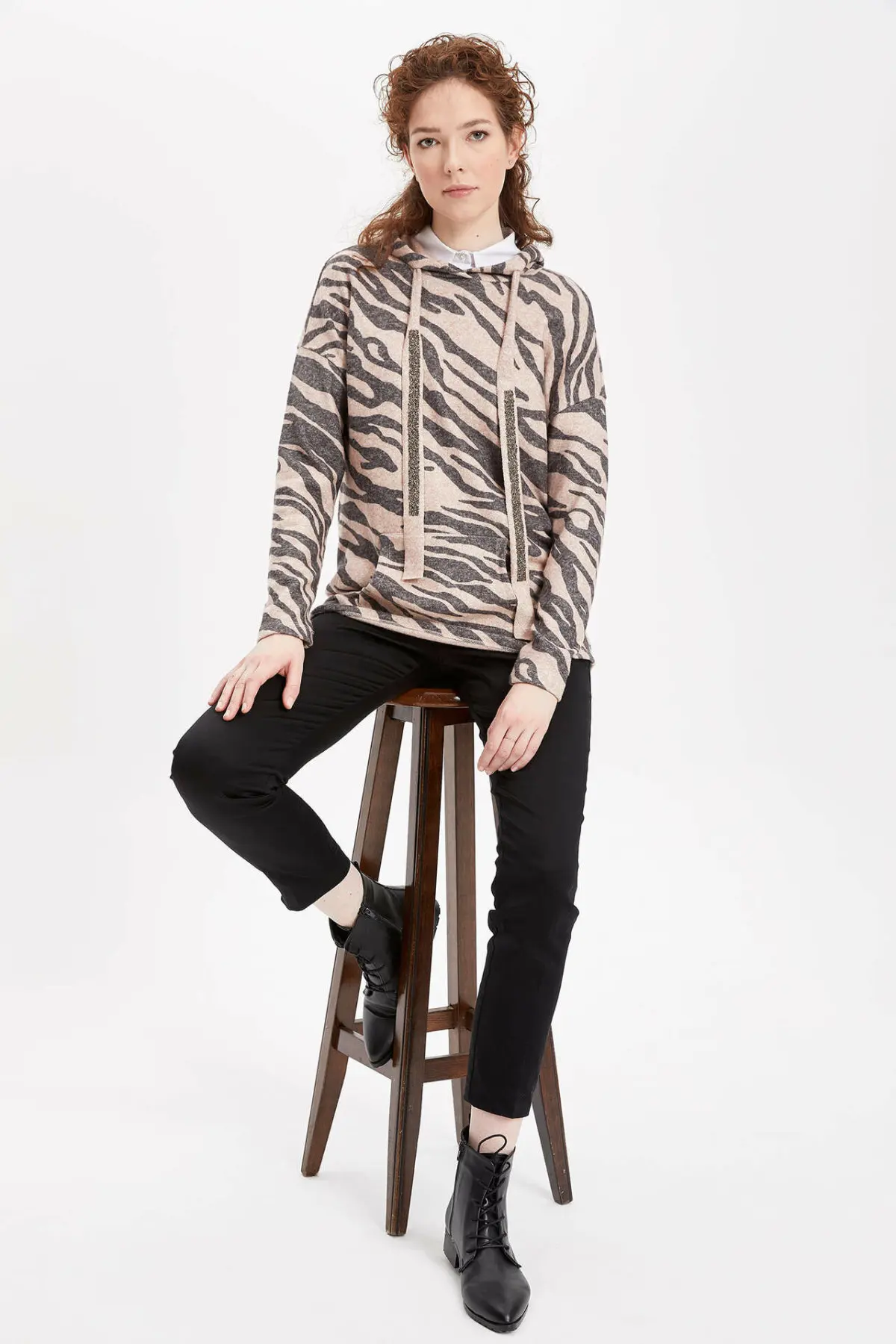 DeFacto стильный женский осенний Повседневный полосатый топ тройники женская