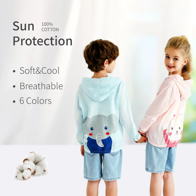 

Baby Clothes Girls Boy Summer Hooded Baby Coat Toddle Sun Protection Air-conditioning Cardigan Clothes Casual Beach Kids Jackets