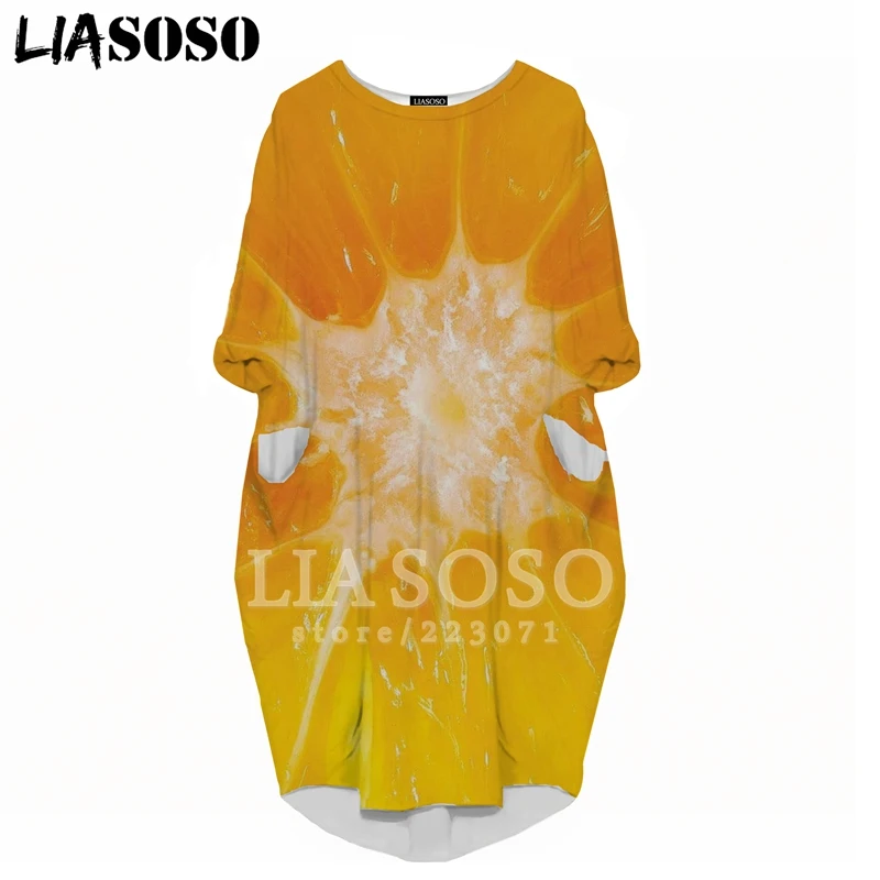 Новинка женское платье с объемным принтом фруктовый лимон клубника персиковый