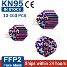 # A58 маска FFP2 с принтом бабочки для взрослых женщин Kn95 маски 5 слоев Ffp2 Защитная Тканевая маска Сертификация CE