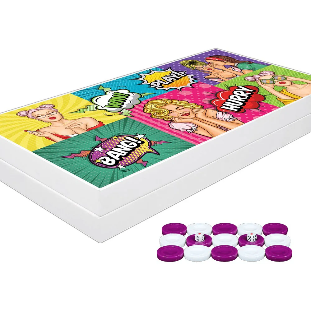 S Set With Chips Luxury Entertainment Classic Pop Art Checkers Pieces And Dices For Gift