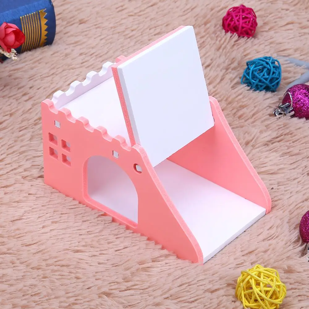 cute mini wooden hamster house staircase chinchillas guinea pig nest bed for small pets small pets cage toys hamster accessories free global shipping