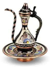 

Anatolian Turkish Ottoman Arabic Ibrik Water Pitcher Engraved %100 Copper Turkey Tea Coffee Pot Cezve Ibrik Made in Turkey Gift