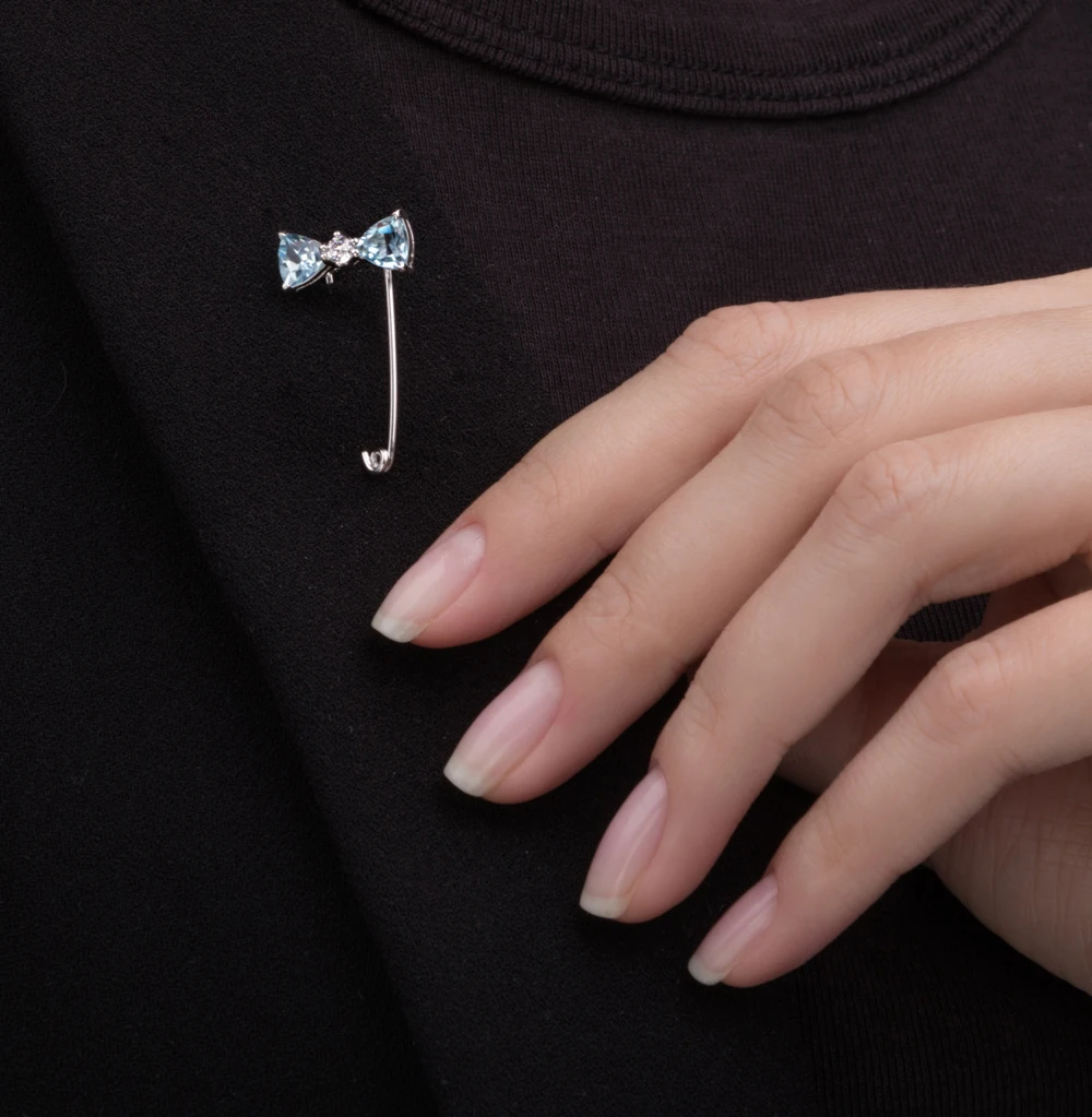 Серебряная брошь с топазами и фианитами SUNLIGHT | Украшения аксессуары