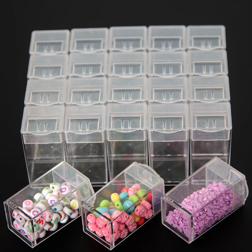 64 бутылки банка квадратная коробка для хранения алмазной живописи аксессуары