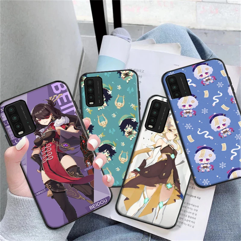 Genshin Impact Anime games Phone Case For Xiaomi Redmi 7 7A Note7 7Pro 8T Pro 8 8 2021 8 8A 9i 9AT 9T 9A 9C Funda Coque Carcasa