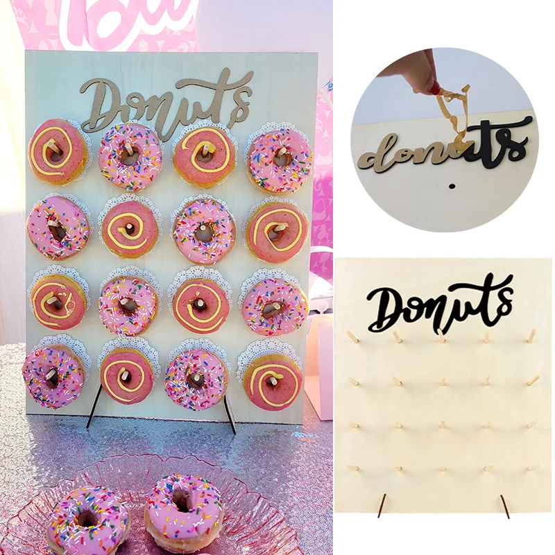 Деревянный держатель для пончиков подставка досок украшения свадебного стола