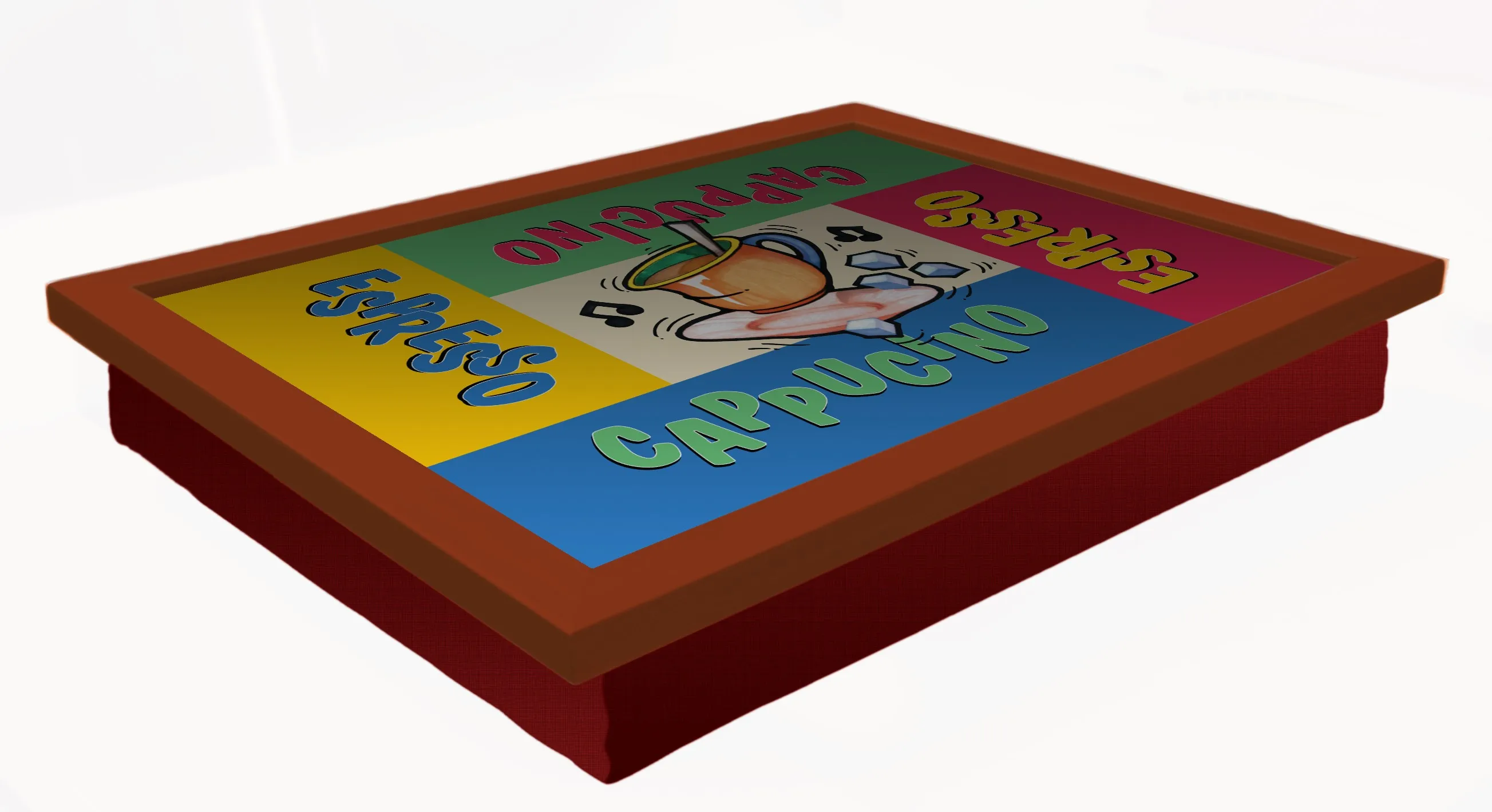 

Funny Design Knee Pad With Tray - Cappucino